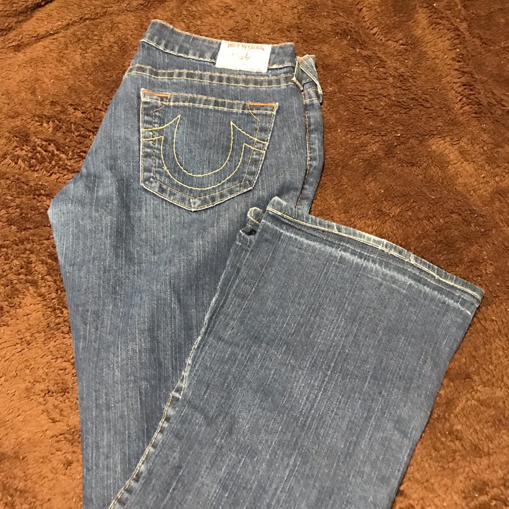 True Religion Blue Boot Cut Jeans